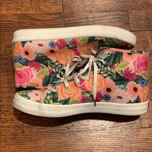 Keds and Rifle Paper company high top sneakers
